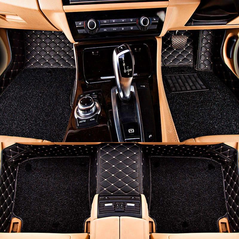 Image of 7D Car Foot Mat for Mahindra XUV 300 | Black Silver