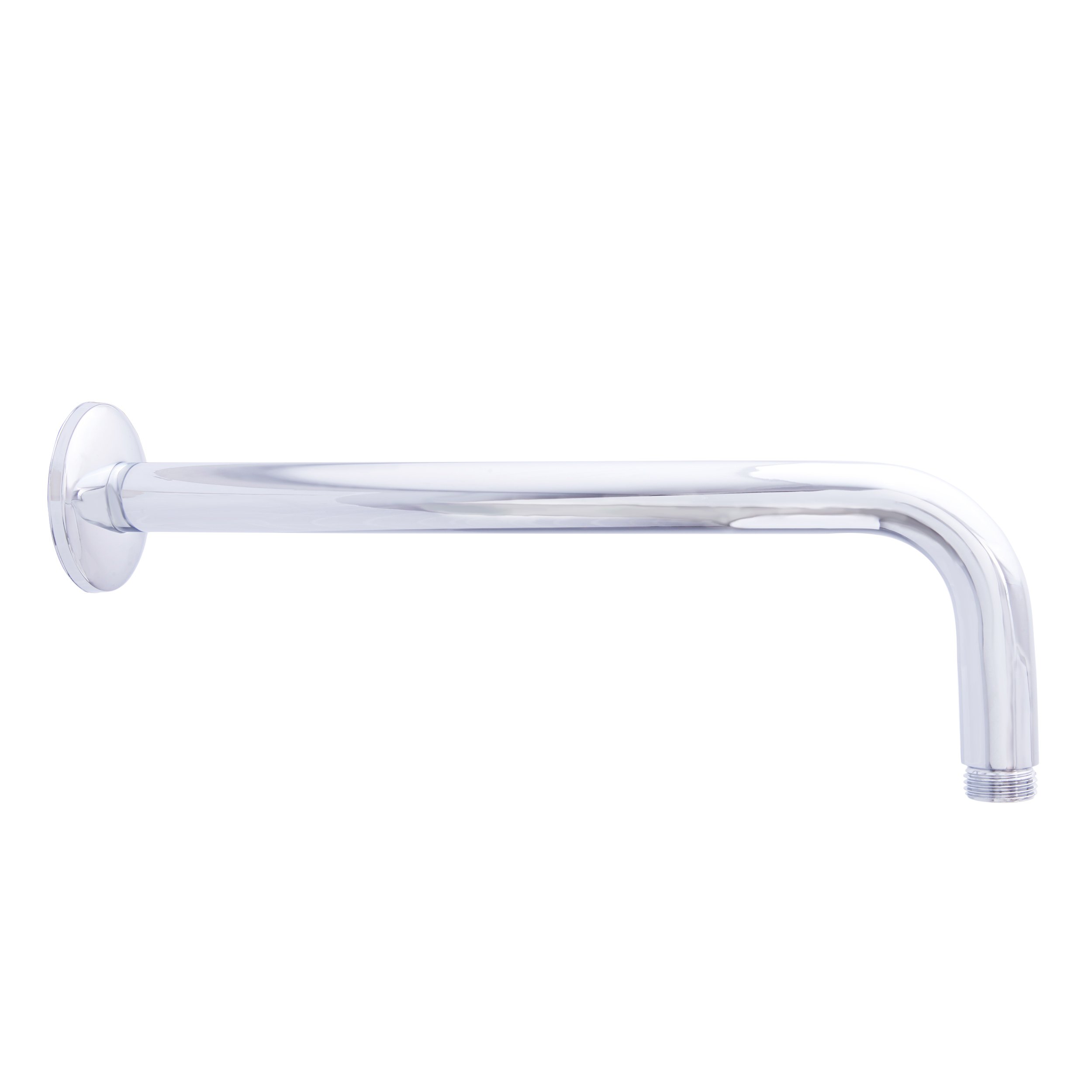 Dyconn FaucetWSA0412-CHR Right Angled Shower Arm with Flange, 12", Polished Chrome