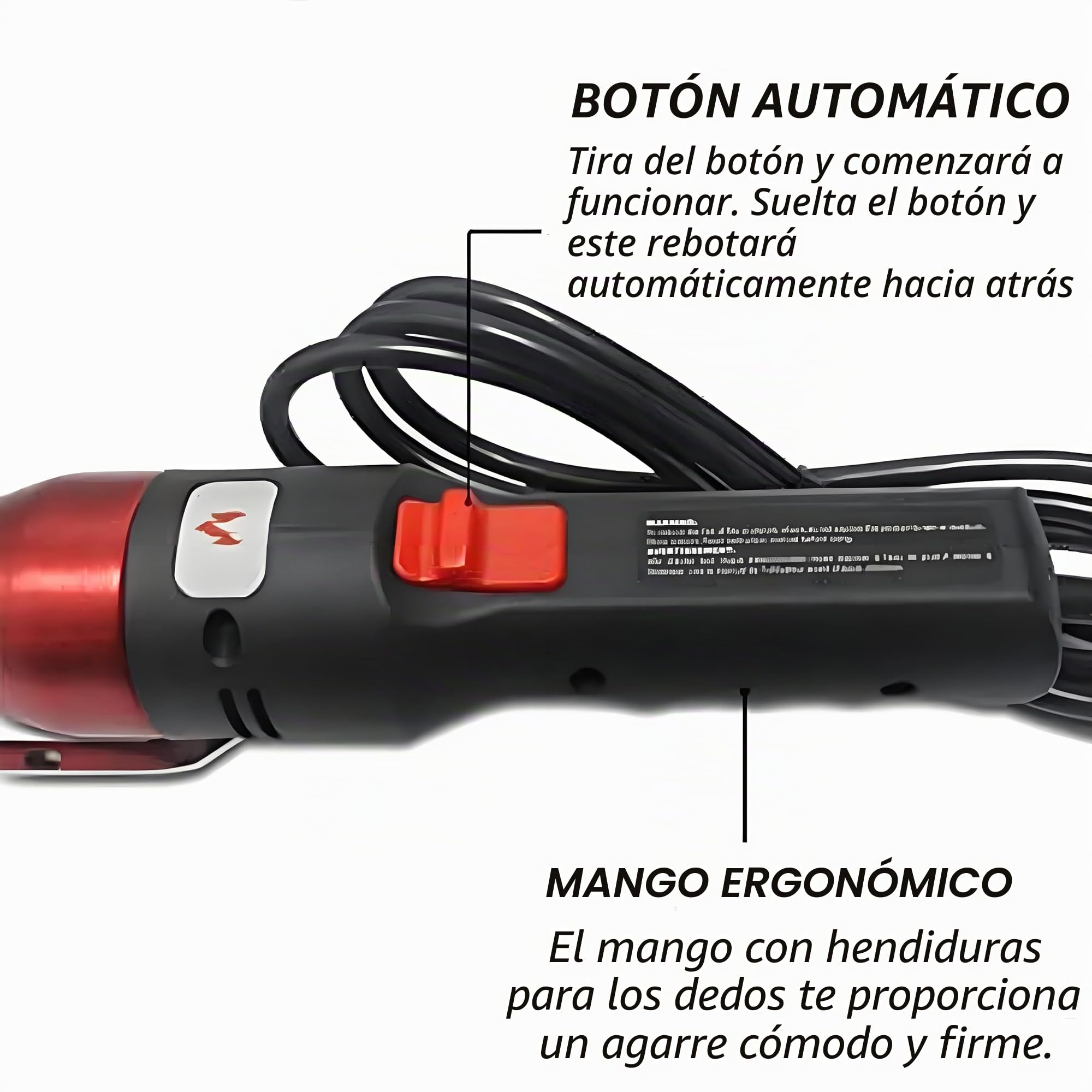 Encendedor de carbón eléctrico rápido, encendedor de carbón para exteriores, 60 segundos de iluminación de carbón para parrilla de barbacoa, chimenea, soplador, fogata, (rojo)
