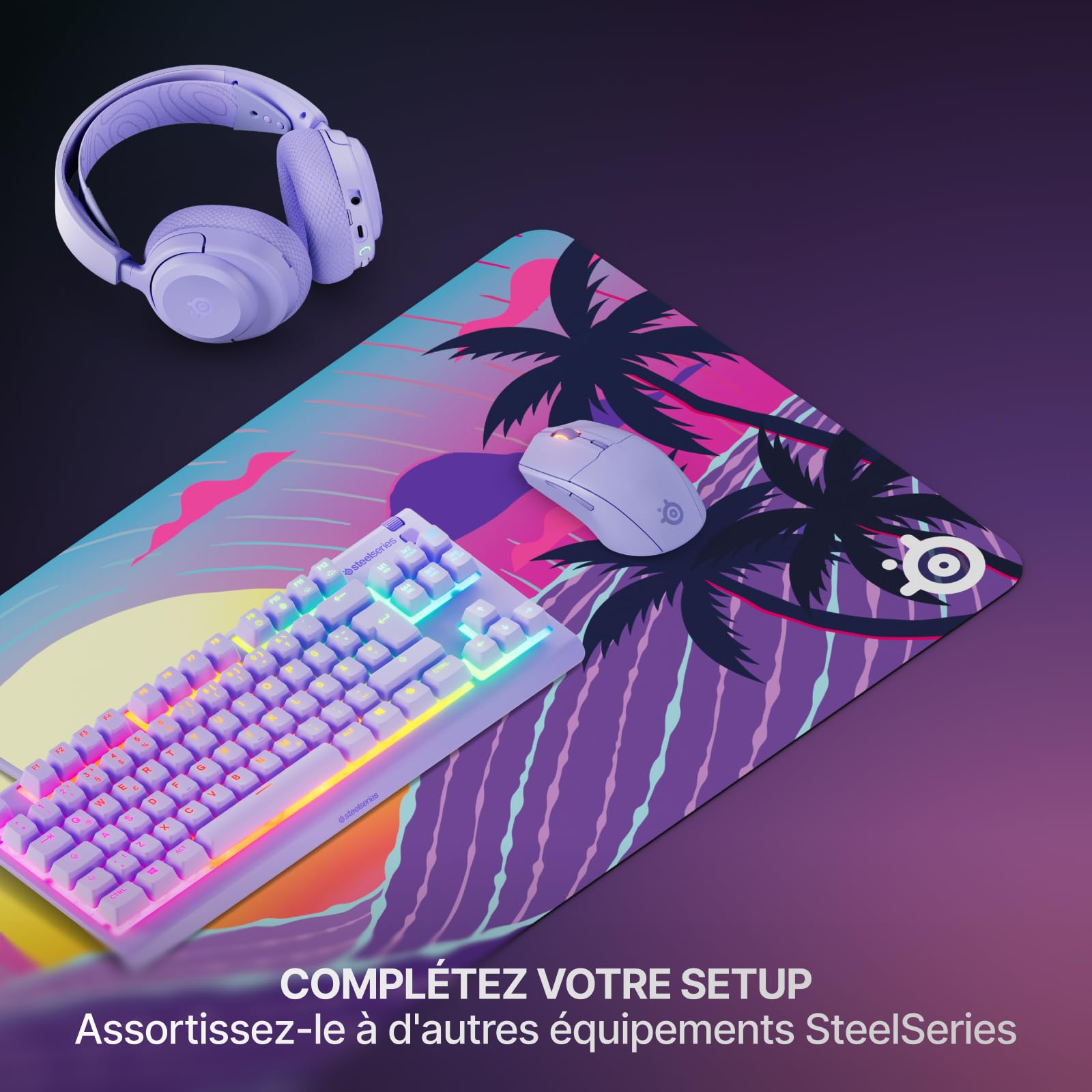 SteelSeries QCK Cloth XXL Gaming Mauspad – Neon Sunset Limitierte Edition