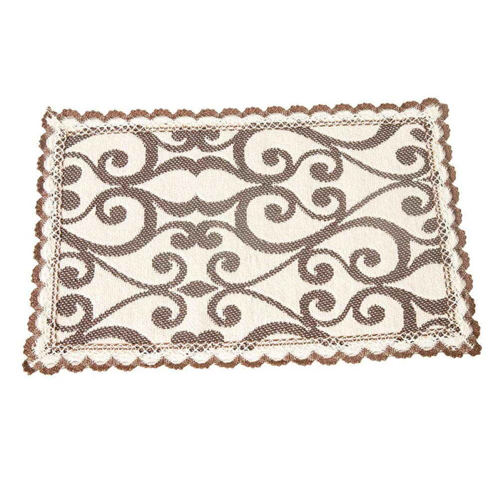 Podkładki pod kubki, Podkładka izolacyjna z koronki do gospodarstwa domowego, prostokątna, podkładka pod talerz, miskę, zielona kropka, 45 * 29,3 cm(Coffee Dot 45 * 29.3cm (4 Pieces))