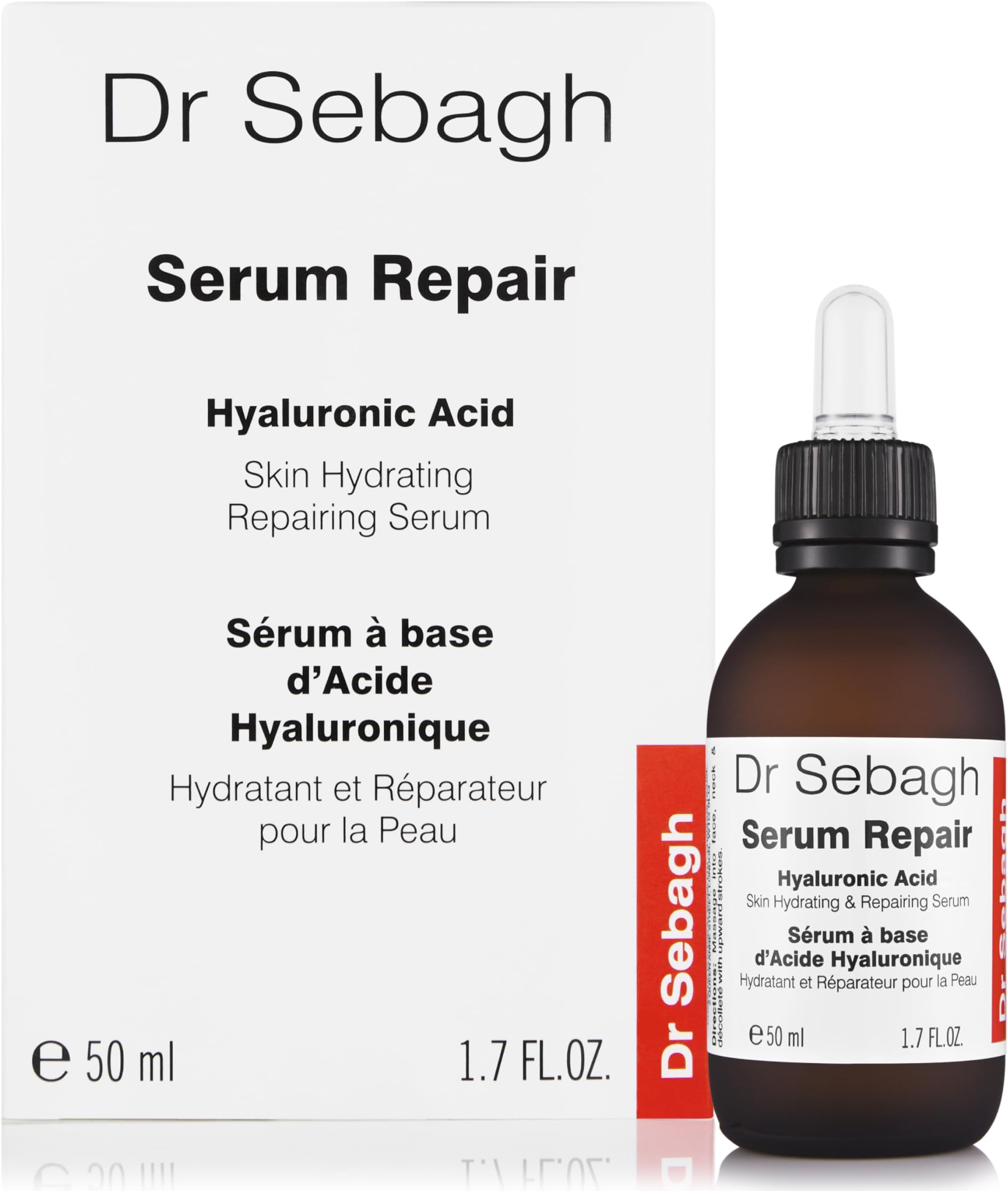 Dr Sebagh Serum Repair (50 ml) - Award-Winning Hyaluronic Acid Facial Hydrator - Anti Aging & Wrinkle - Skin Moisturizing & Repairing Formula - Collagen Boosting Youthful Glow For Women & Men