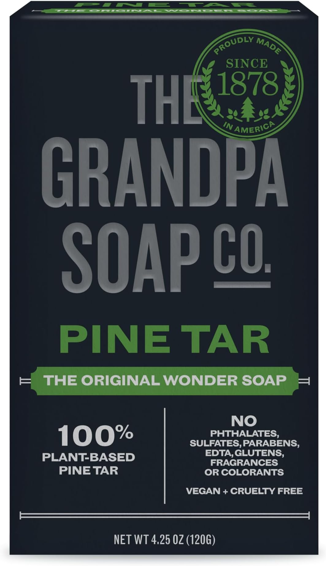Grandpa's Brands Pine Tar Soap, 4.25 Ounce