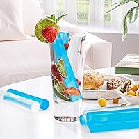 Vista 2 de Paquete de 12 cubitos de hielo reutilizables para bebidas, botella de agua reutilizable de congelación rápida, sin BPA, cubos de hielo de plástico