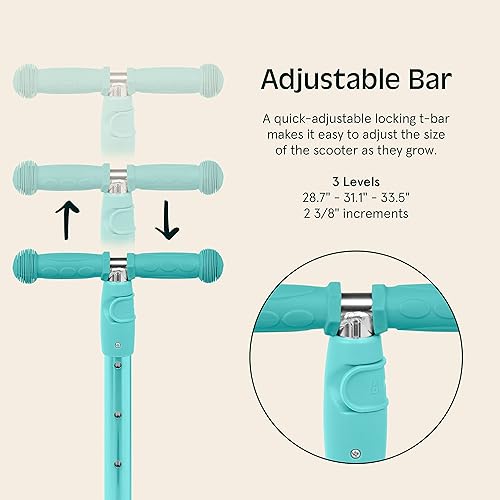 Vista 22 de Retrospec Chipmunk Plus - Patinete de 3 ruedas para niños de más de 3 años, altura ajustable, aprende a conducir, asiento plegable, luces LED