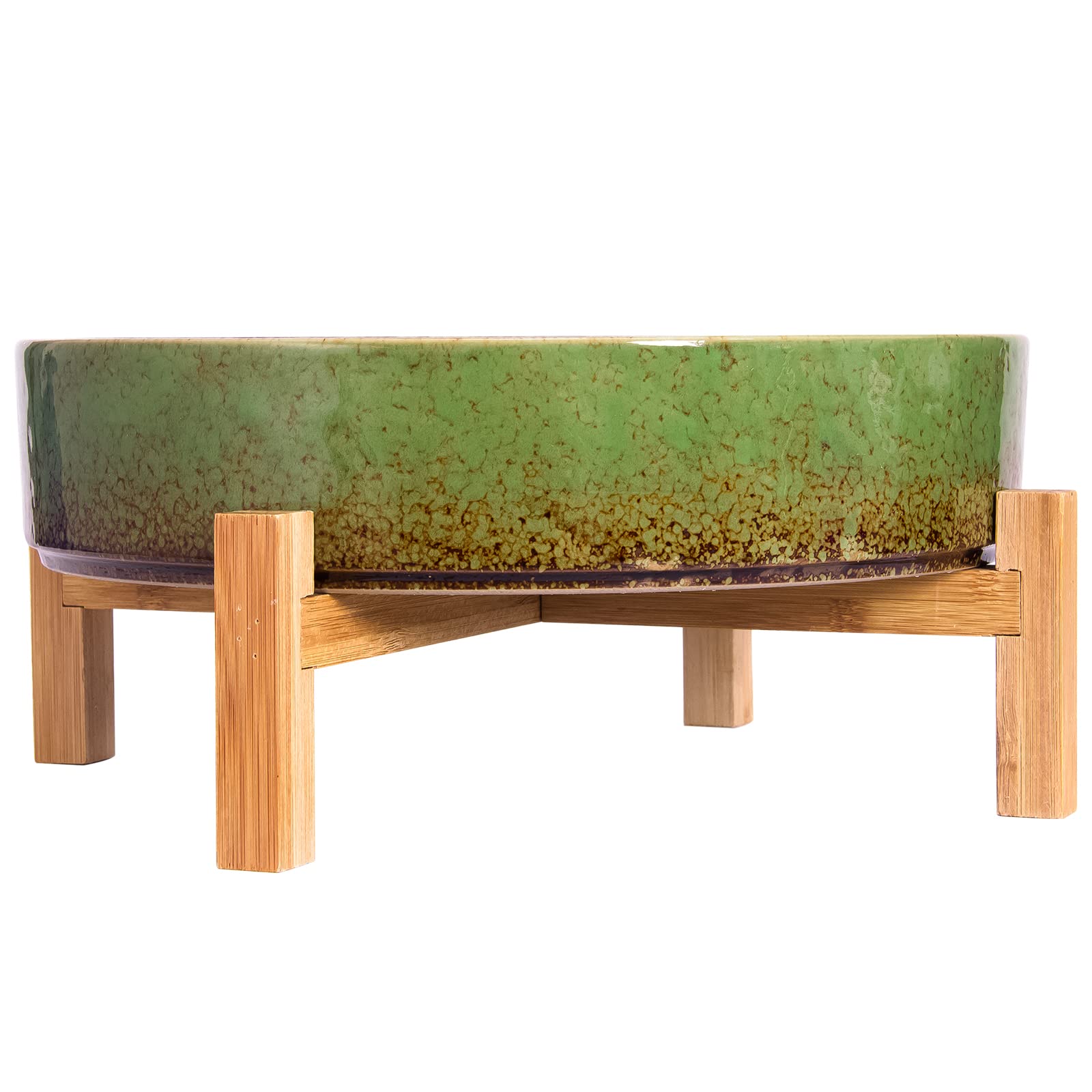 ARTKETTY Pots de Fleurs – Pot de bonsaï en céramique avec Drainage – Grand Pot de Fleurs pour Plantes Grasses d'intérieur – Pot de Fleurs décoratif avec Support