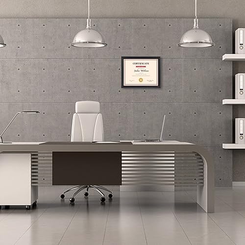 Miniatura 5 de PETAFLOP Juego de portarretratos negros de 8 x 10 pulgadas y marcos para certificados de 8.5 x 11 pulgadas