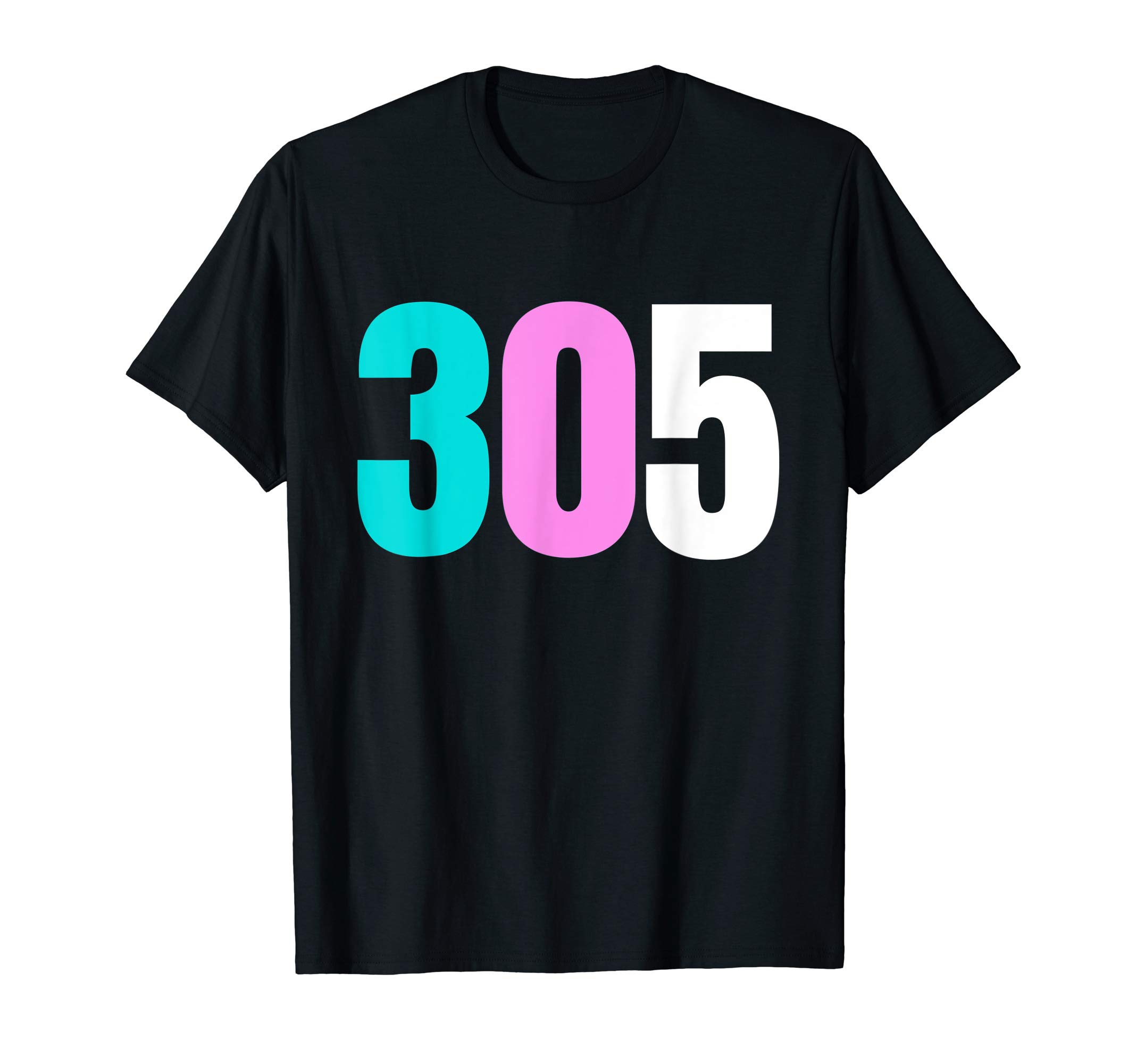 DGAvisuals305 Miami Area Code Miami South Beach Colors T-Shirt