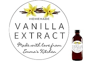 20 Homemade Vanilla Extract Labels - Perfect for Wedding Favors and Home Canning