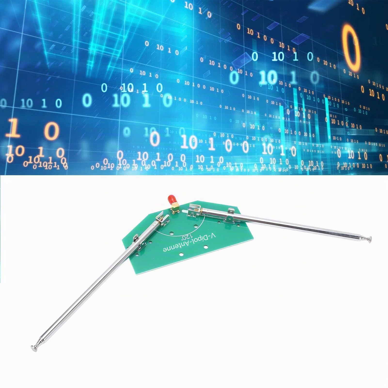 Teleskop-V-Dipolantenne, 97 cm Länge, Einstellbare Frequenz, 78 M–415 MHz, SMA-Buchse, Schnittstelle, Kontakte aus Silberlegierung für Luftfahrtanwendungen