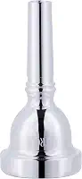 EASTROCK Bocal de trombone, bocal de trombone banhado a prata, haste pequena, 6 1/2AL, acessórios para instrumentos de trombone embalados a vácuo