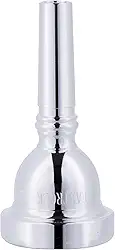 EASTROCK Bocal de trombone, bocal de trombone banhado a prata, haste pequena, 6 1/2AL, acessórios para instrumentos de trombone embalados a vácuo