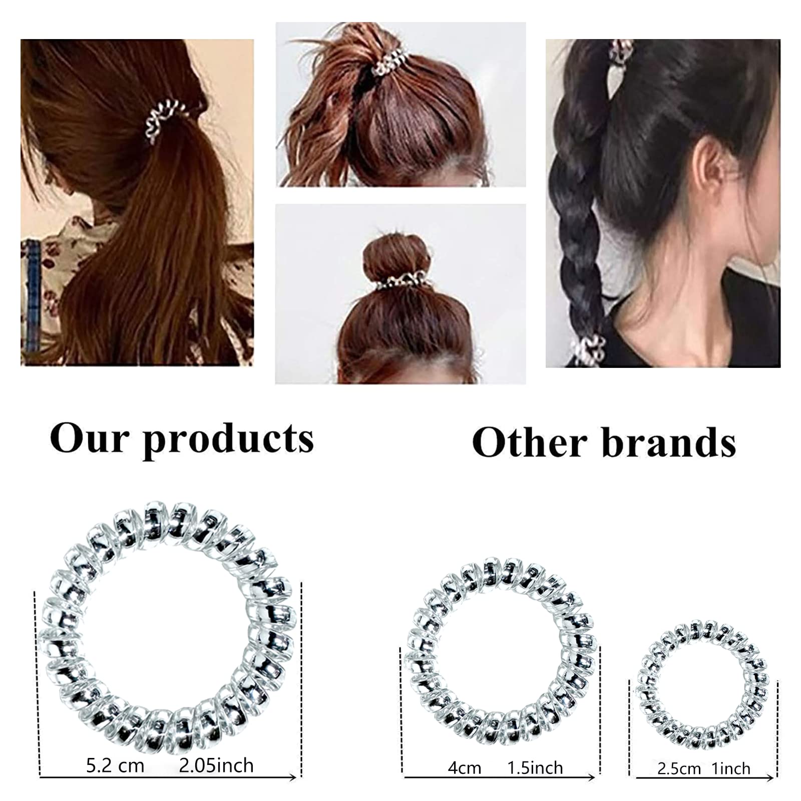 Penubuy Bridesmaid Hair Ties Set, Spiral Hair Scrunchies for Bridesmaid Gifts Bridal Shower - Image 3