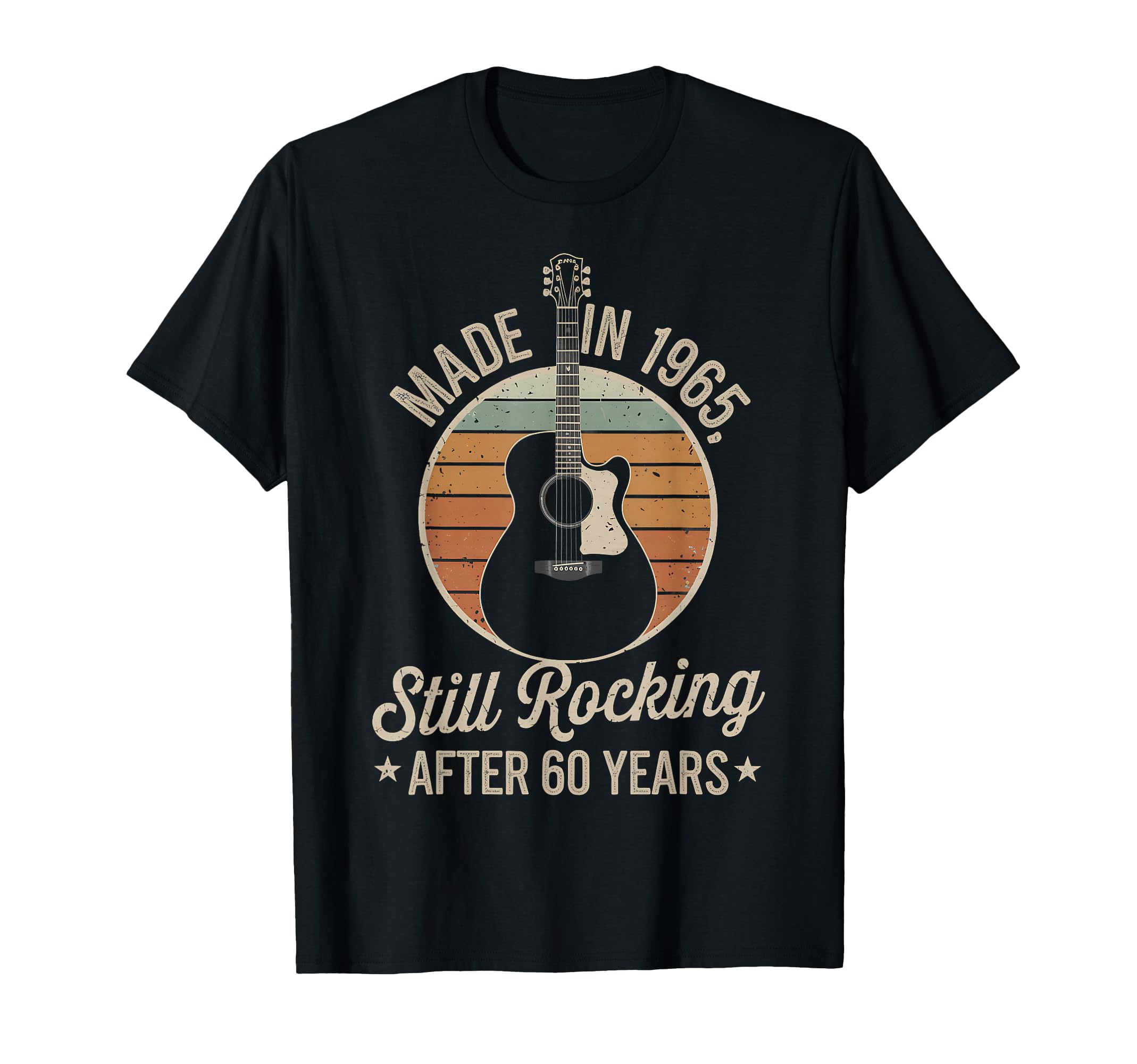 Made in 1965 Still Rocking After 60 Years Retro Guitar T-Shirt