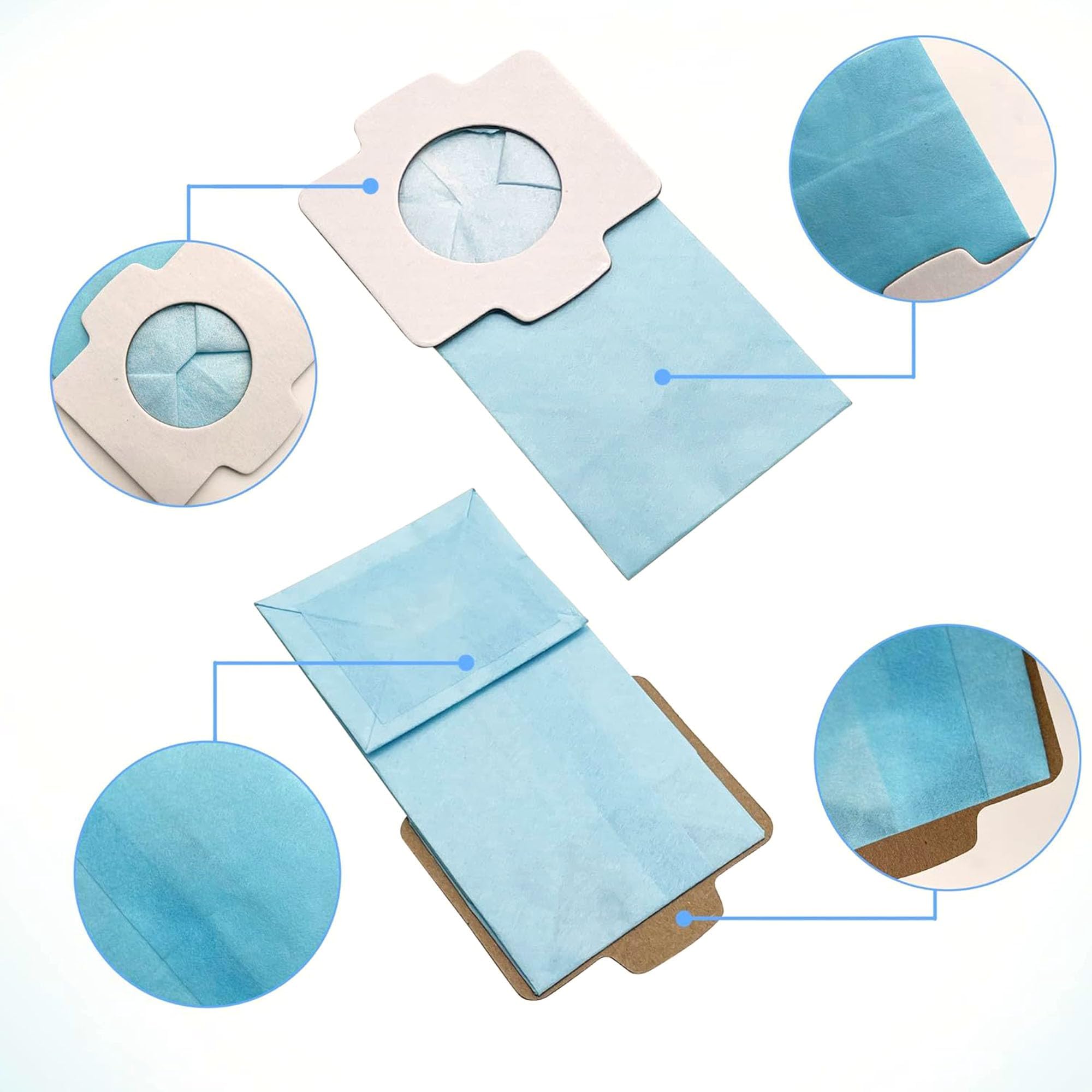 12 x worek do odkurzacza, do Makita Werkzeug Gmbh filtr papierowy do Makita CL072D, CL102D, CL105D, CL107D, CL121D, CL142FD、CL182FD、CL184D, CL282FD、4093D、4073D、4072D、4072D、4076D (12 szt.) 2) 2)