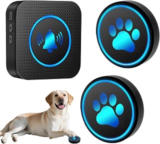 Yoiilife Smart Wireless Dog Doorbell for Potty Training - 1000FT Range, IP65 Waterproof, Super-Light Touch, 60 Melodies (2 Buttons)