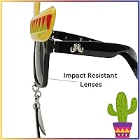 Vista 9 de Sun-Staches Gafas de sol con sombrero, recuerdos de fiesta de disfraces, UV400, talla única, Sombrero