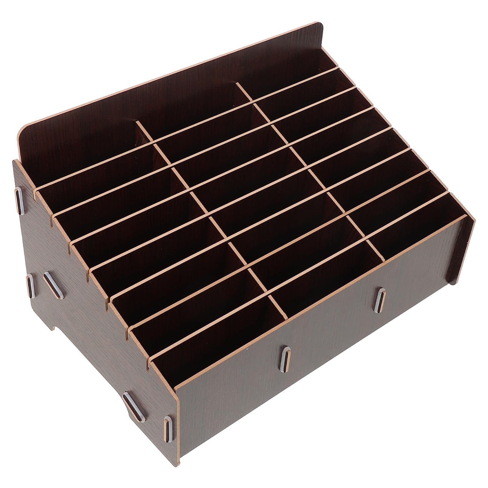 Abaodam Scatola in Legno per Organizzatore da Scrivania Scomparti Multipli per Cellulare e Piccoli Oggetti, per L'archiviazione in Camera e Spazio Lavoro