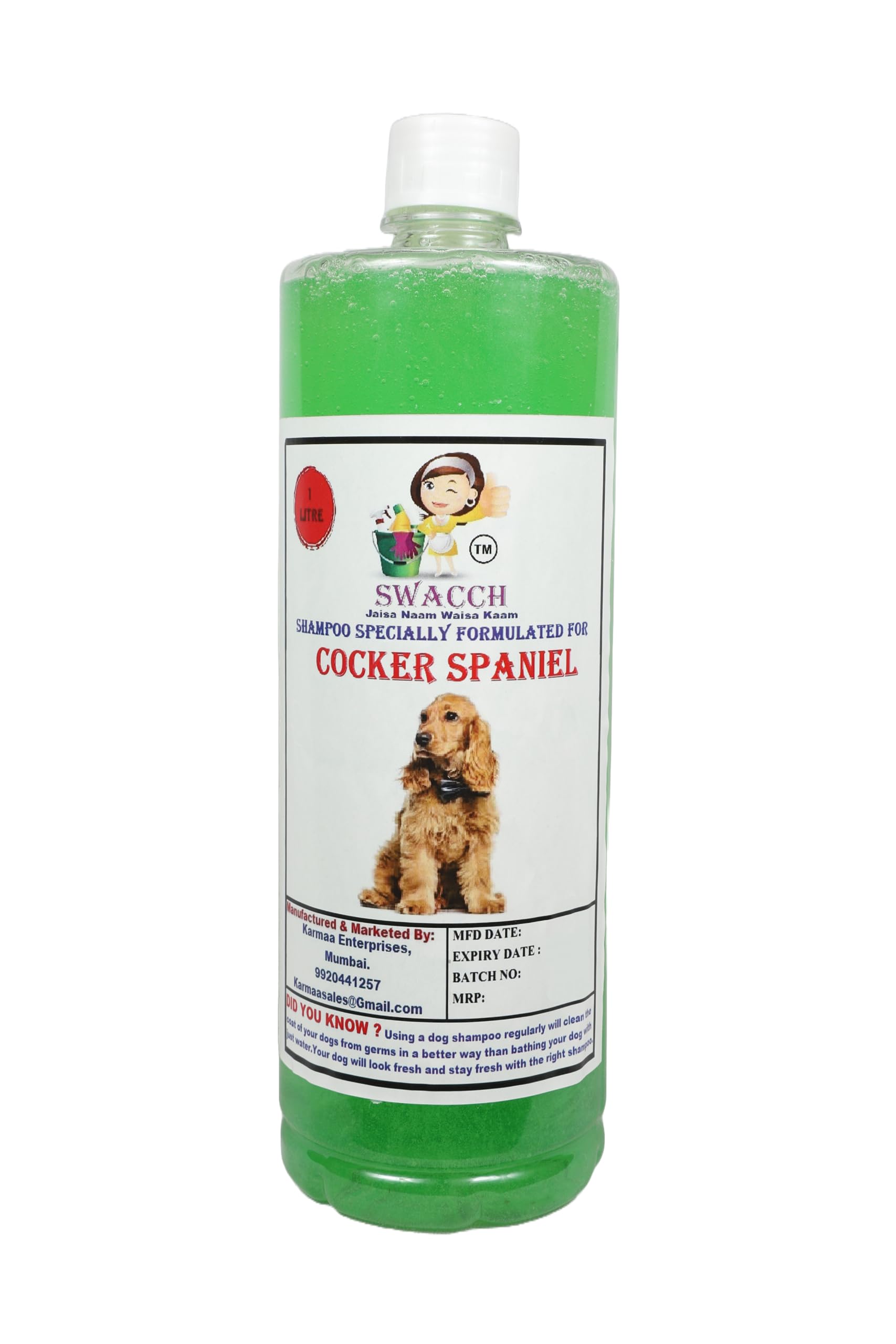 SWACCH Shampoo Specially FORMULATED for Cocker Spaniel (1 Litre) NEEM ALOVERA (B0BR3ZKGKL) Amazon Price History, Amazon Price Tracker