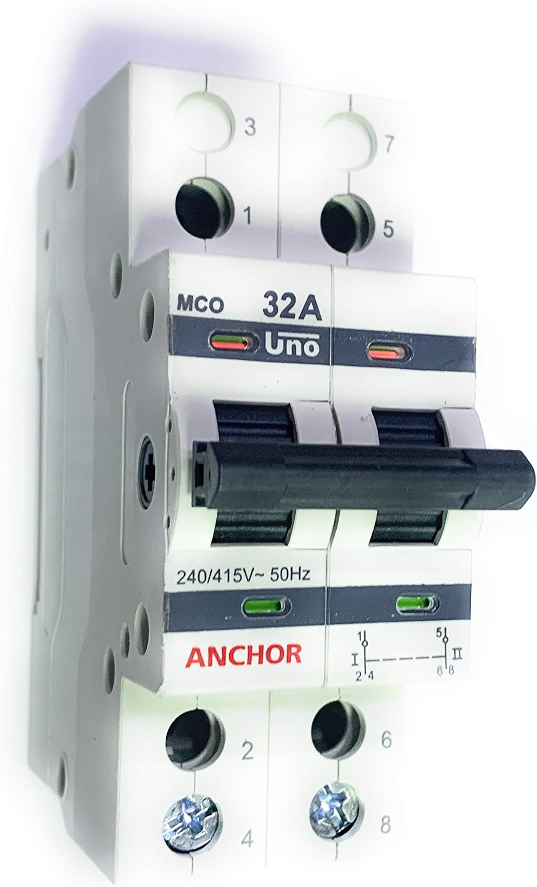 - MCO UNO MCB Type Change-Over Switch 32 Amp Double Pole