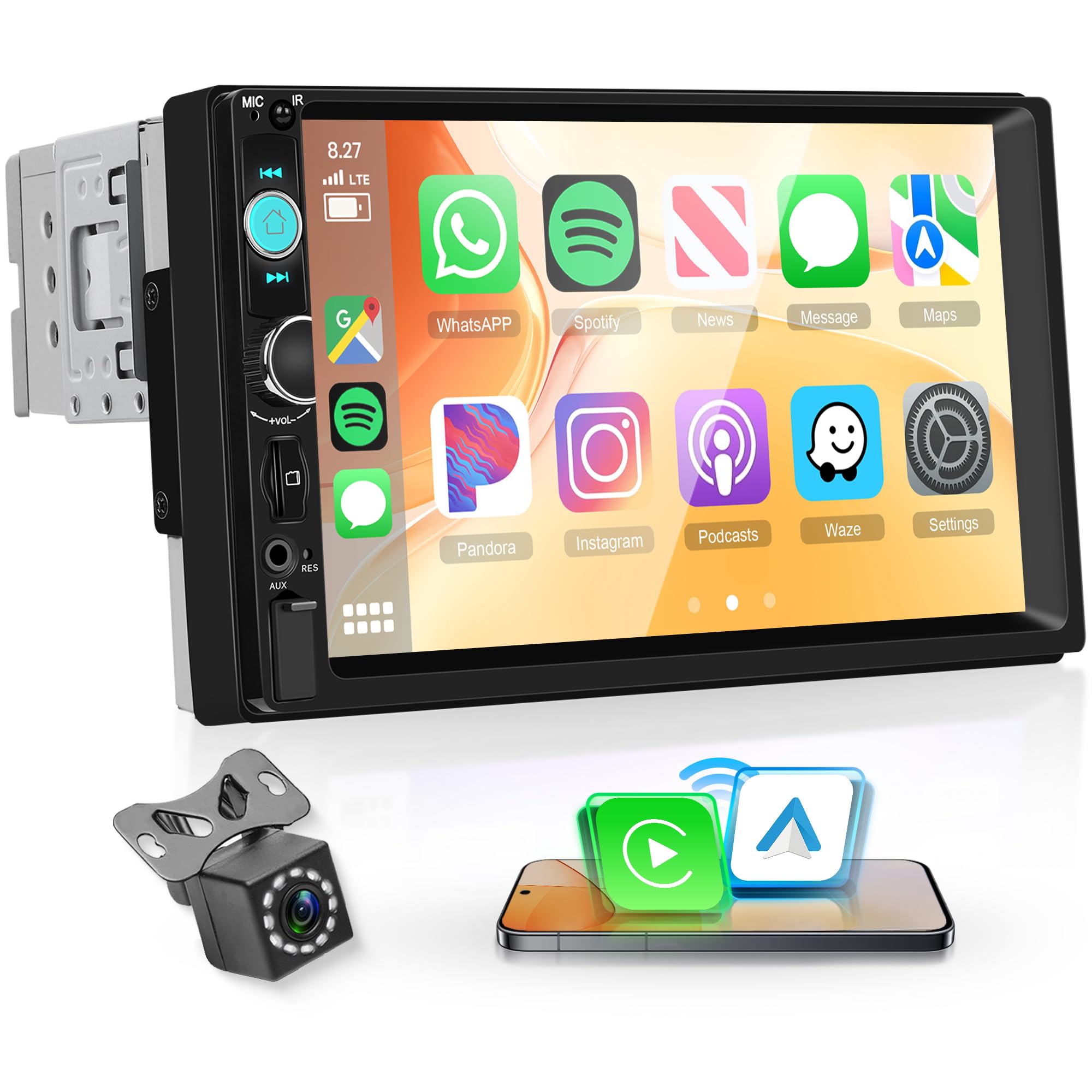 Rioody - Radio de coche con visualización táctil desontable para Rioody - Radio de coche con visualización táctil desontable para