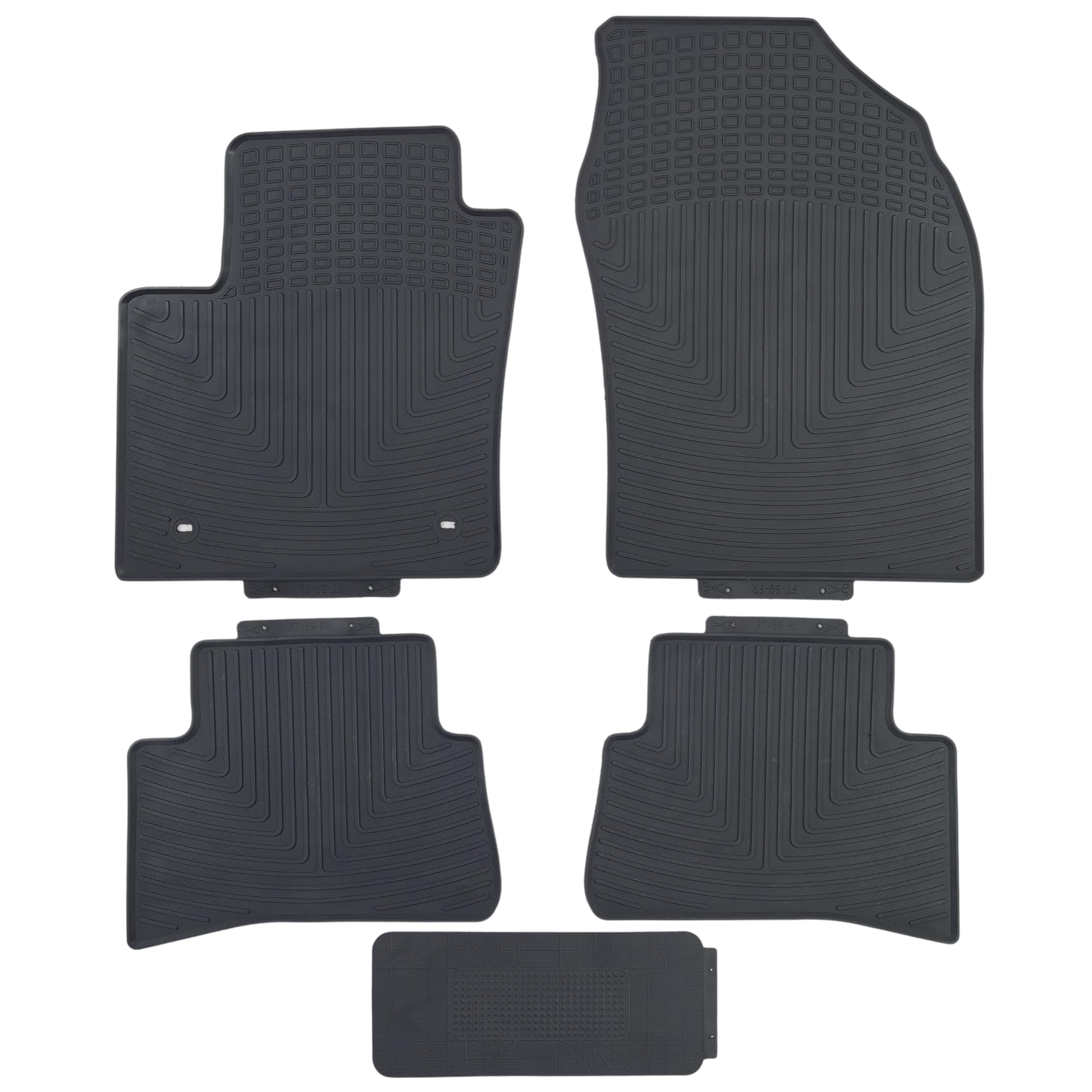 R5 AUTOMOTIVE Fits 2018-2023 Toyota C-HR Floor Mats Front & 2nd Row Seat Liner Set 3D Custom Fit All-Weather Full Set Liners, Black (All Models)