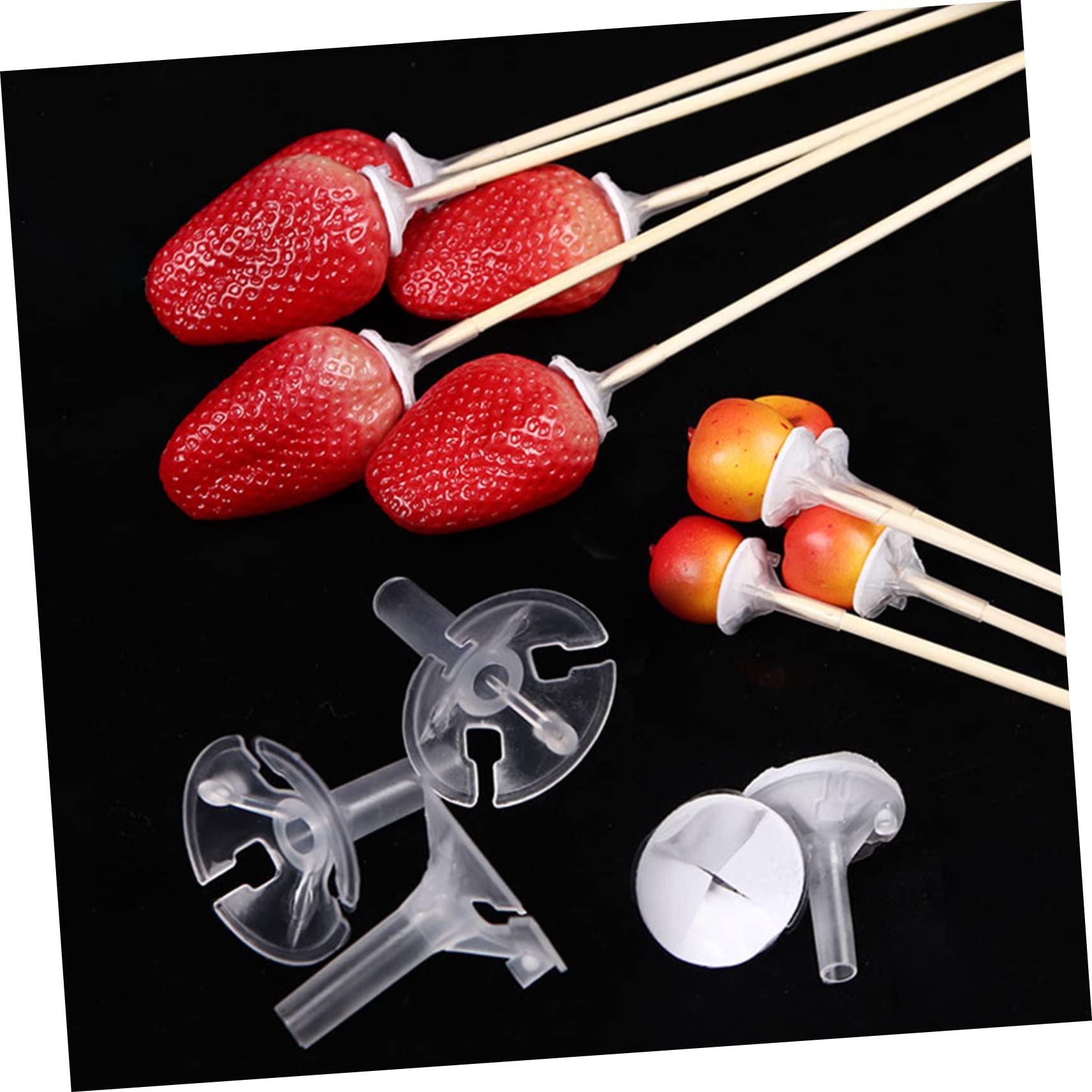 AUTSUPPL 100pcs Chocolate Torus Chocolate Bouquet Base Clear Chocolate Holder Floral Bouquet Holder Flower Chocolate Packaging Base Candy Holders Bases Transparent Plastic