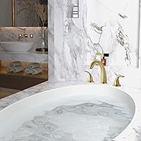 Vista 31 de Sumerain - Grifo de bañera romana de dos asas en níquel cepillado con válvula, alto flujo