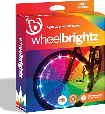 Brightz WheelBrightz LED Bike Wheel Light – Pack of 1 Tire Light –Bike Wheel Lights Front and Back for Night Riding – Batt...