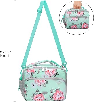 Çocuklar için Öğle Yemeği Çantası - Ayarlanabilir Shulder Askılı ve Kız Erkek Çocuk Küçük Çocuk Okulları için 2 Cepli Yastıklı Dayanıklı Yalıtımlı Öğle Yemeği Kutusu, Termal Dondurulabilir
