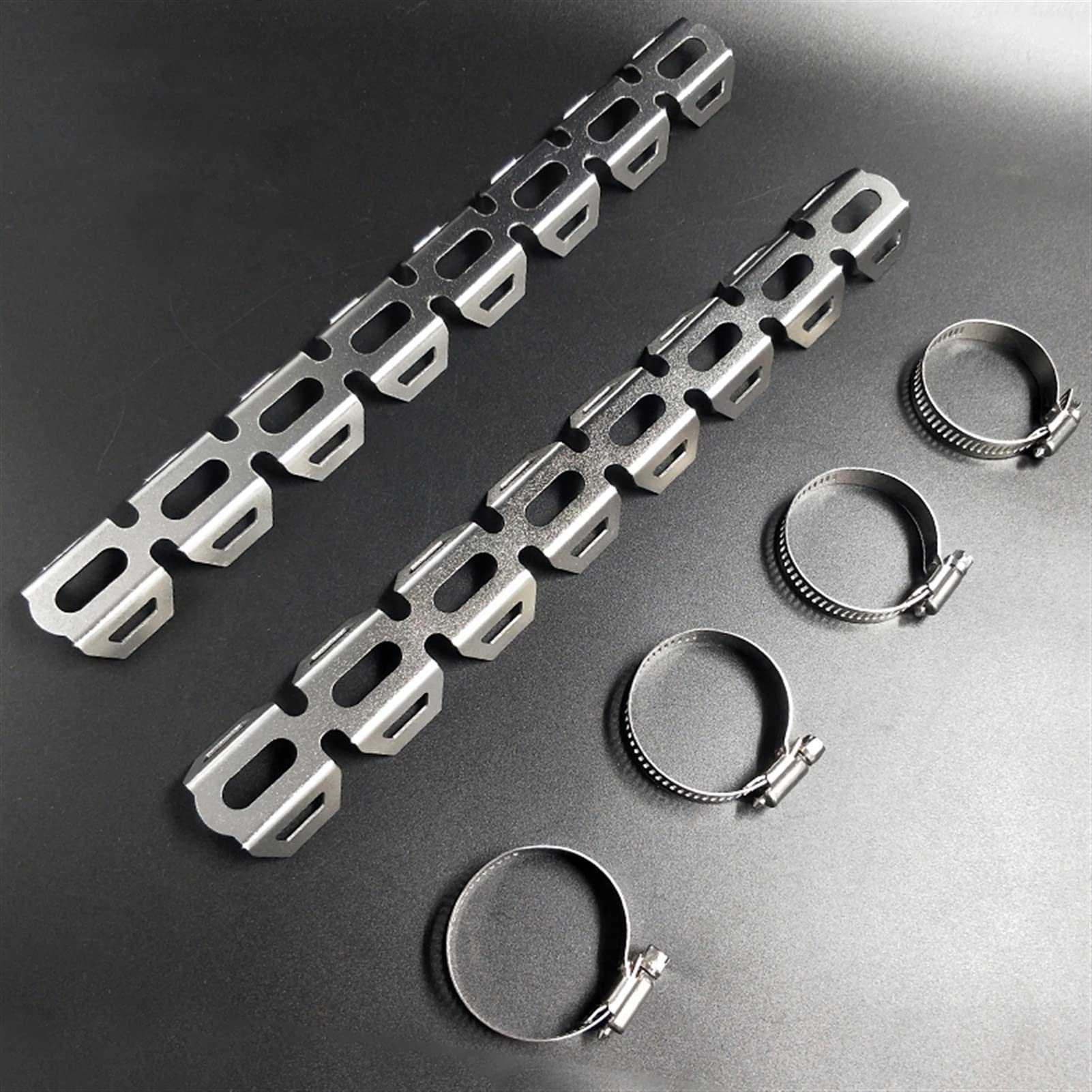 Cubre escape para BMW F800GS y R1200GS acabado premium plata