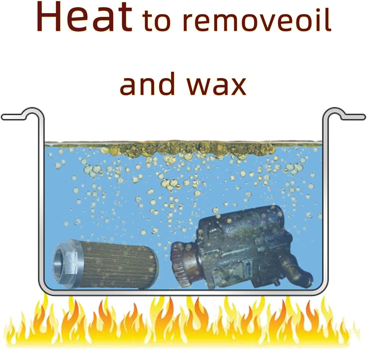 Large Touch Cleaner with Heater Timer Multiple Cleaning Mode for Carburetor Automotive Parts Parts Circuit Board Etc 10L