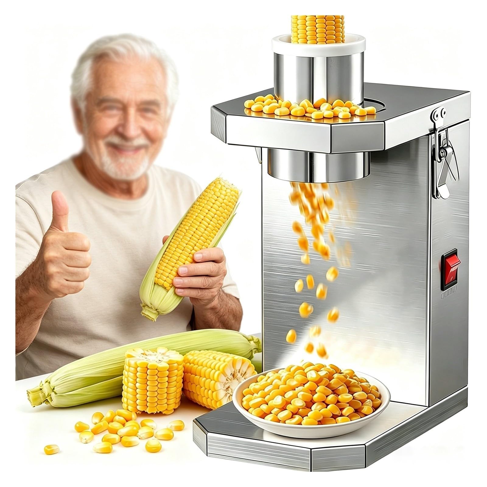 Electric Corn Sheller Per Mais Fresco E Cotto,trebbiatrice Commerciale