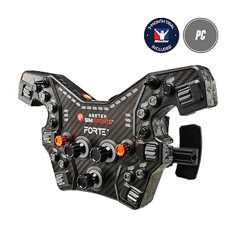 ASETEK Forte Formula Button Box Gaming Steering Wheel | Premium Steering Wheel Gaming for PC | High Precision & Customizable Controls