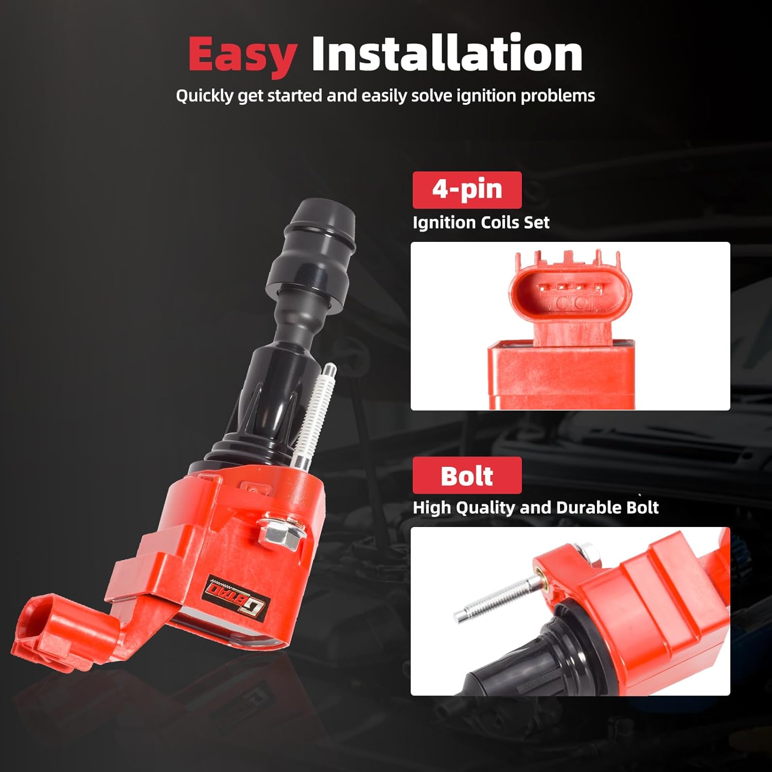 Ignition Coil Pack & Spark Plugs & Intake Exhaust Camshaft Position Actuator VVT Solenoid Valve Kit for Pontiac Chevy Cobalt HHR Malibu Captiva Buick LaCrosse Regal GMC Saab Saturn