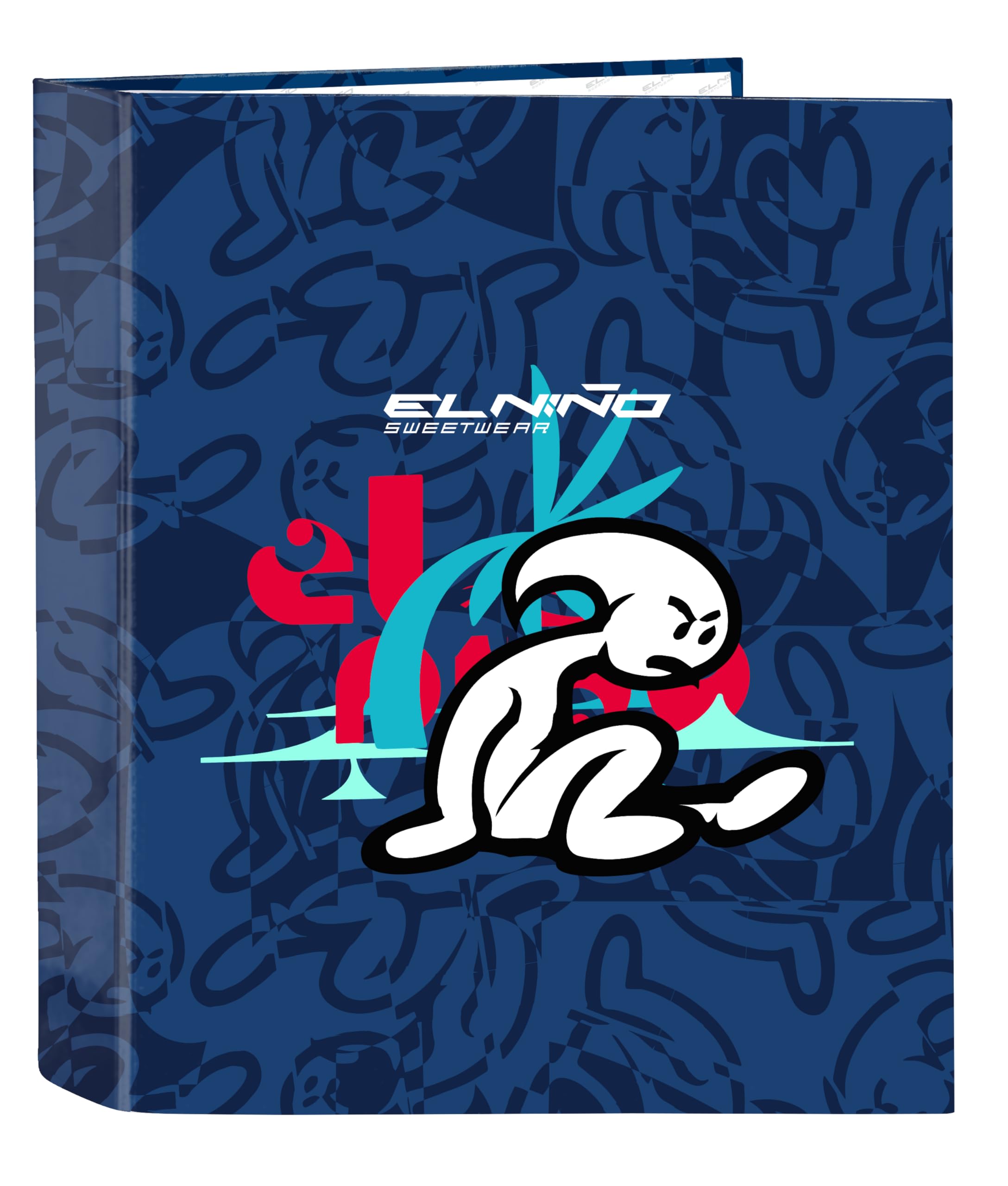 Safta EL NIÑO Paradise – Folio Folder 4 Rings, Ideal for Children of Different Ages, Comfortable and Versatile, Quality and Resistance, 27 x 6 x 33 cm, Navy Blue, Navy, Estándar, Casual