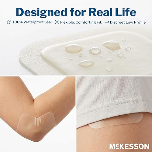 Miniatura 3 de McKesson 1886 Apósito hidrocoloide, respaldo de película, estéril, 2 pulgadas de ancho, 2 pulgadas de largo (paquete de 20)