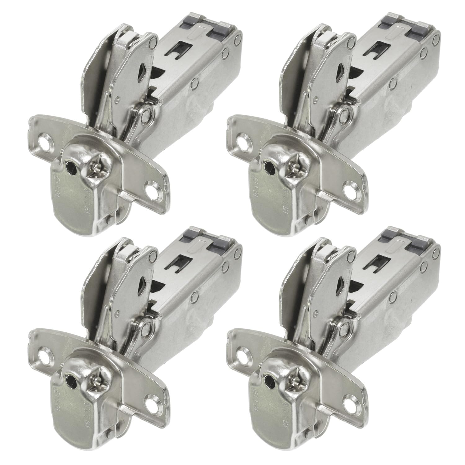 Reliapart Genuine Hettich Cabinet Hinge Sensys 8657I Wide Angle Concealed Universal Doors Nickel Plated Steel 165 Degree Zero Protrusion Silent System (4 Hinges)