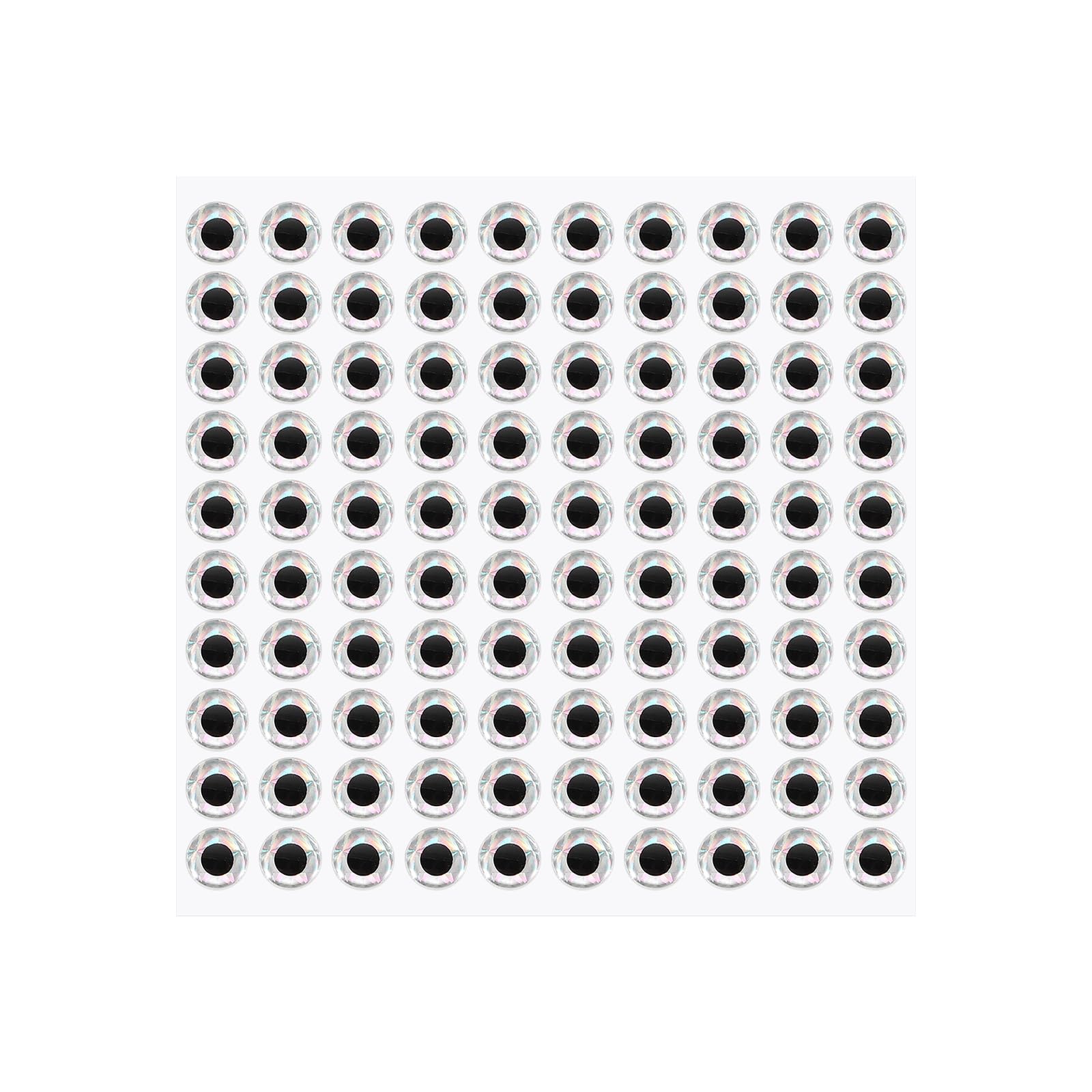 YELARXI Fish Eyes for Lures Making, 3D Eyes Fly Tying Materials Lures, Artificial Fishing Baits 9mm & 100 Pcs & White -Fit for (Fish Bait/Fly Tying Streamers/Crafts)