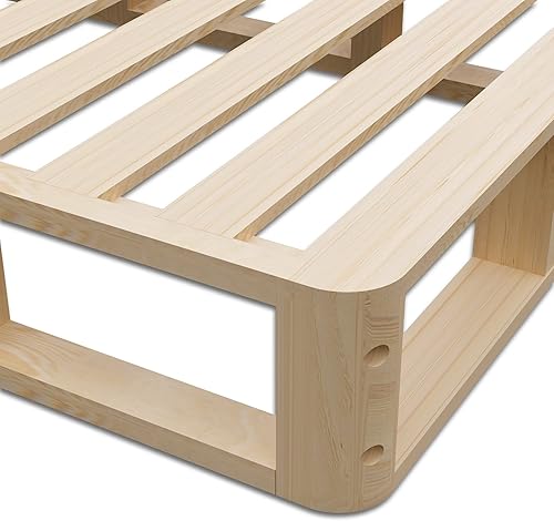 Miniatura 3 de Bobina, somier resistente de 4.5 pulgadas para soporte de colchón, base de madera natural duradera y fácil de montar, para Queen, color blanco