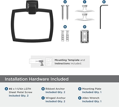 Vista 104 de Amerock BH36034CZ Toallero de bronce champán Toallero de 24 pulgadas (24.016 in) Revitalize Toallero de baño Accesorios de baño