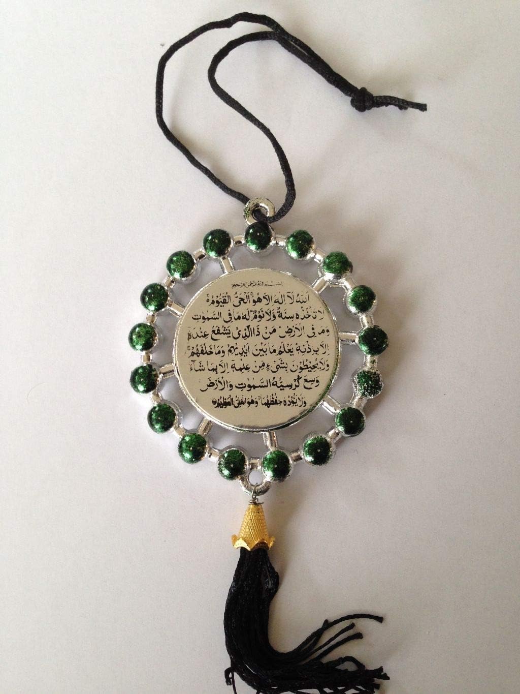 Beautiful car hanging two sides with Ayatul Kursi and Dua Travel