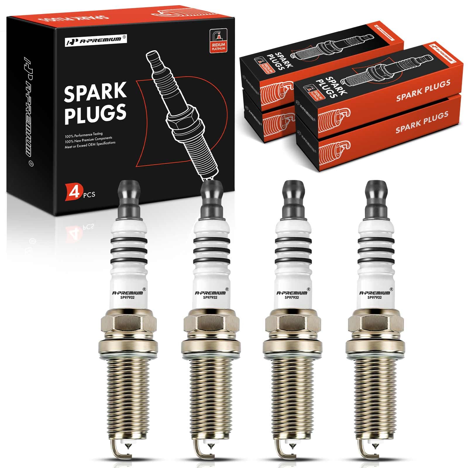 A-Premium Iridium Spark Plug Compatible with Hyundai Elantra 2007-2012 & Kia Soul, Spectra, Spectra5 & Jeep Compass, Patriot & Dodge Journey, Avenger, Caliber & Chrysler 200, Sebring, Pack of 4-image-49