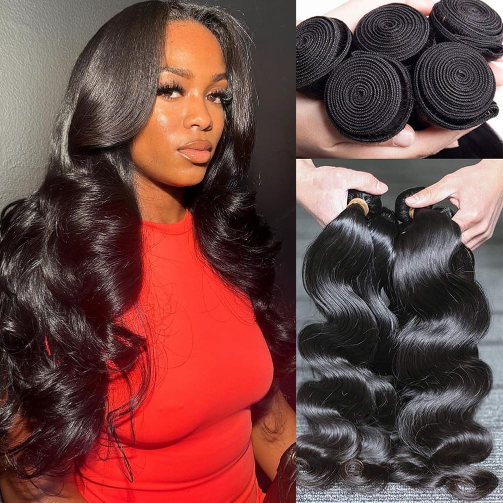 beafay Human Hair Bundles Body Wave Brazilian Virgin Human Hair Bundles 100% Unprocessed Remy 12A Hair Weave Deals Body Wave Human Hair Extensions