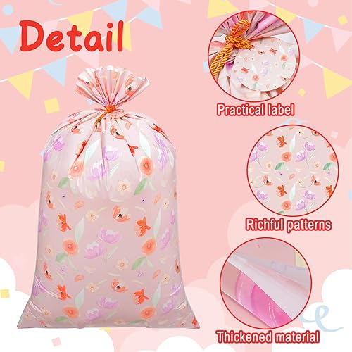 Miniatura 3 de Plauthus Bolsa de regalo de diseño floral, bolsa de regalo de cumpleaños extragrande de 56 pies para cumpleaños, día de la madre, boda, despedida de