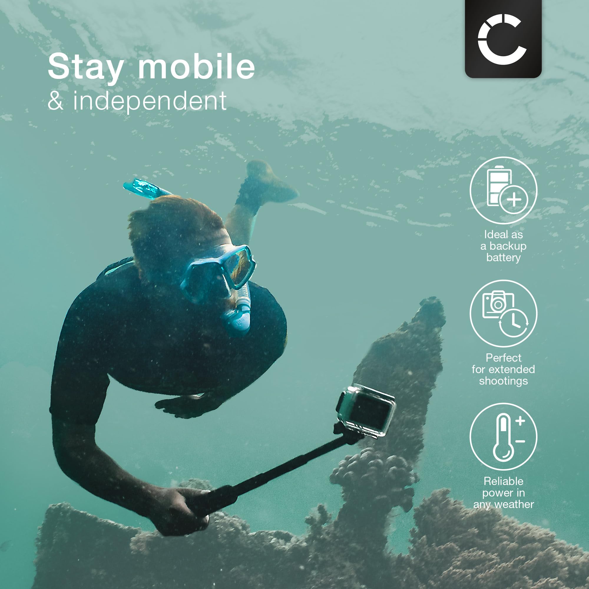 CELLONIC, Bateria do aparatu, kompatybilna z GoPro Hero 9/11, AHDBT-901, 12, czarna, 10 (3,85 V, 1730 mAh)