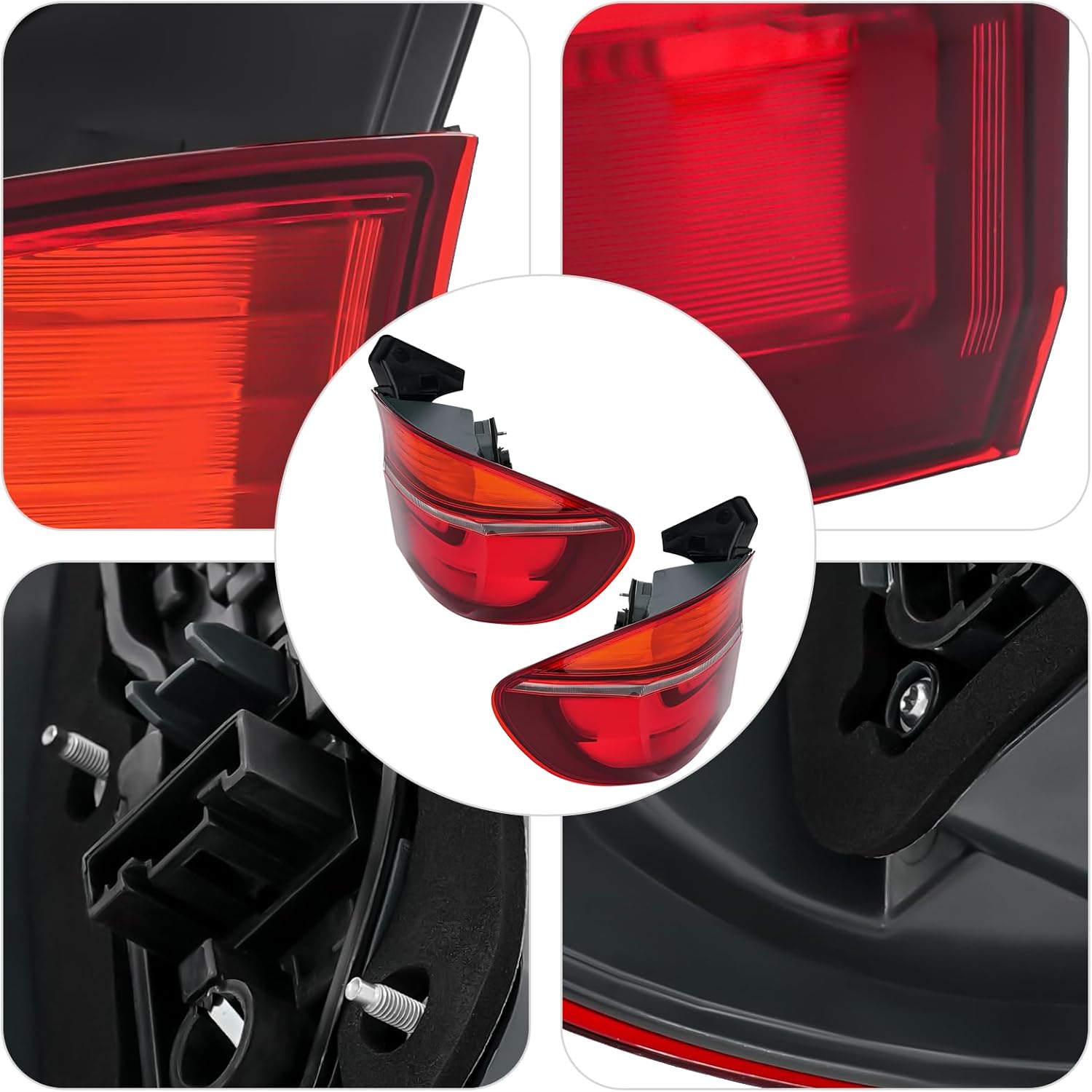 Taillight Compatible with 2011 2012 2013 BMW X5 E70 35d.35i Premium Model 35i.35i Sport 50i Model Rear LED Taillamps Automotive DriverPassenger Replcement Vehicle Assembly (Left LH&Right RH)