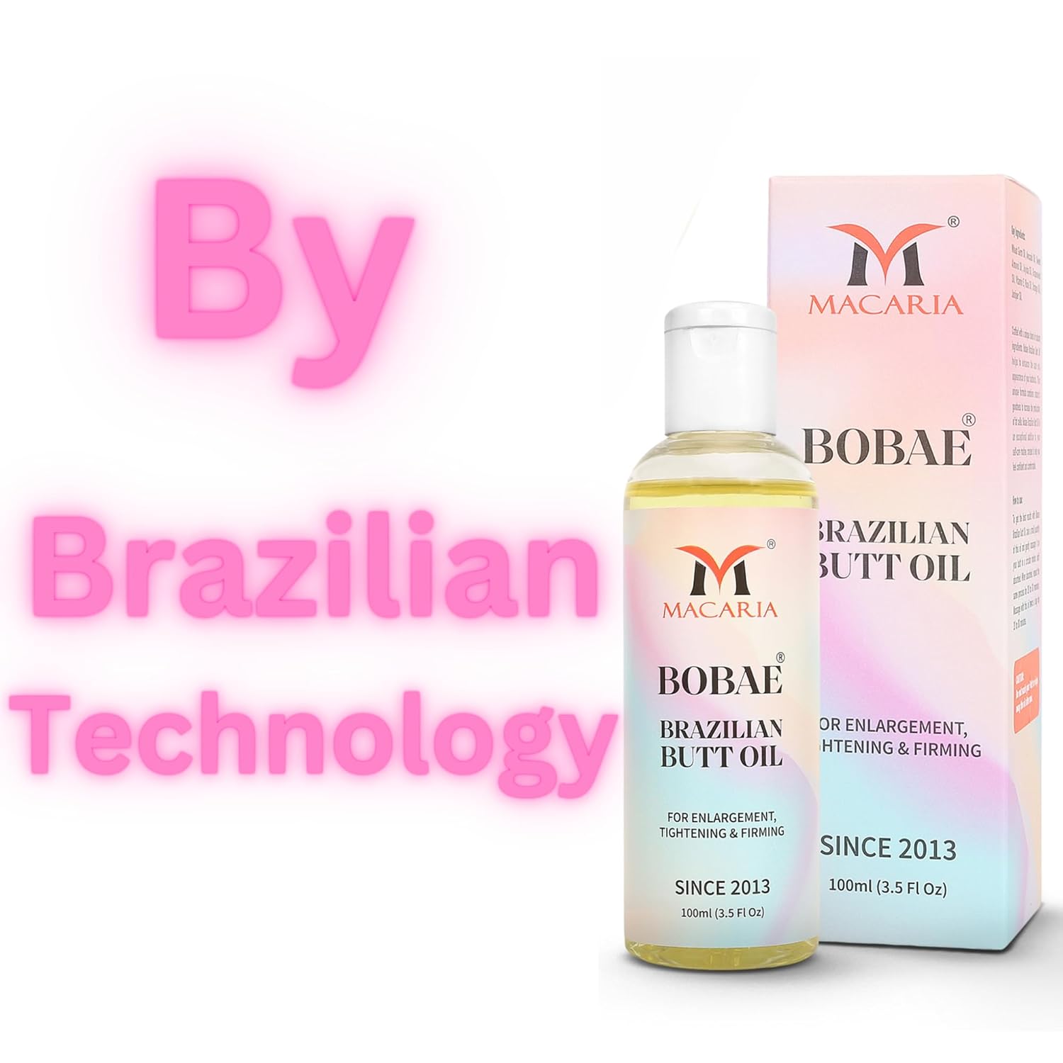 MACARIA Bobae Brazilian butt Oil Growth For Bigger butt Fast Enhancer For Women Bum Lifting Bum Firming Cream