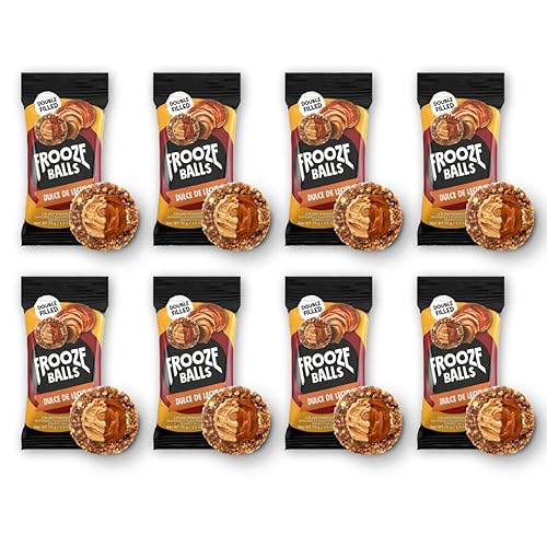 Miniatura 5 de Frooze Balls Dulce De Leche - Bolas energéticas de doble relleno, (8 bolsas, cada una con 5 bolas) Snacks saludables, veganos, sin gluten