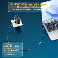 BIUBOTY 45W Asus töltő kábel 19V 2.37A Zenbook UX303U UX305 UX430U laptop adapter 6